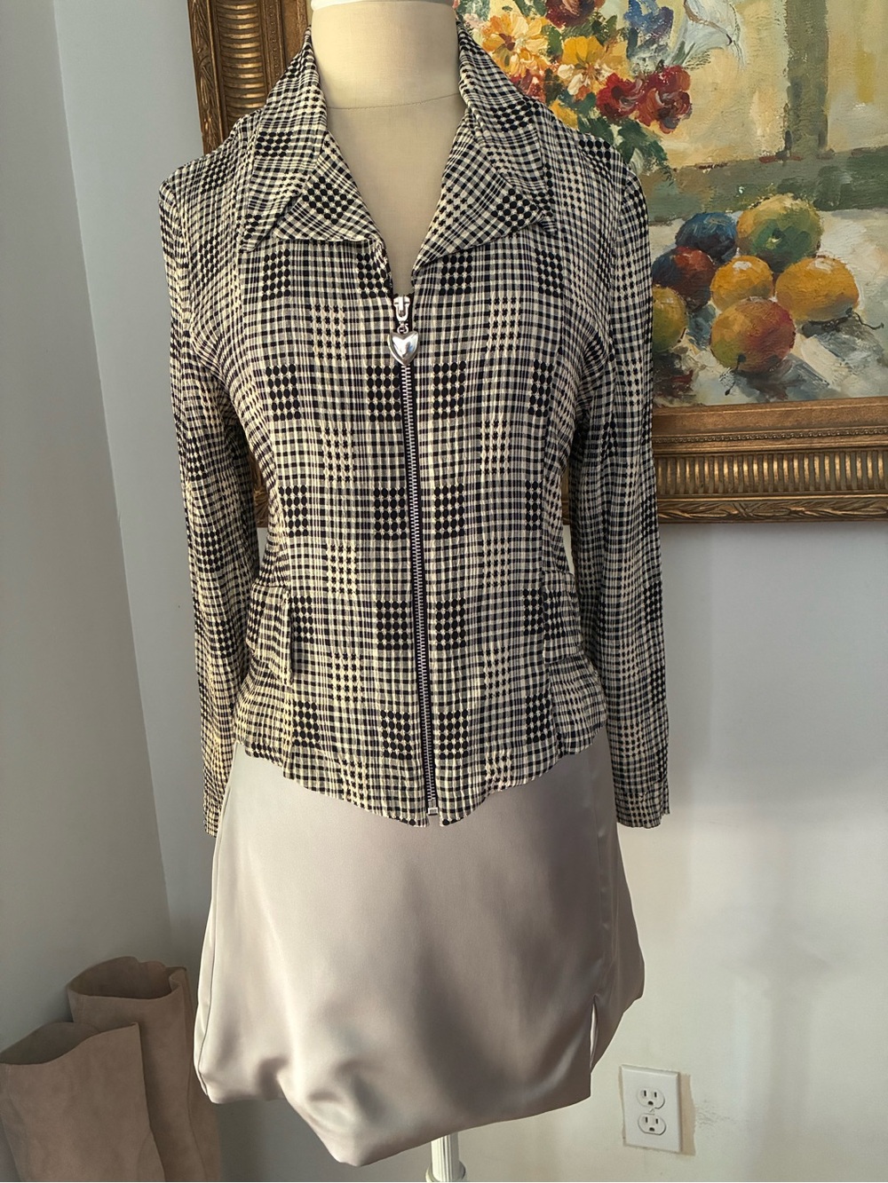 Silver Mini Skirt Size Medium New with Tags